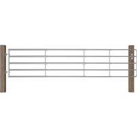 Berkfield Home 5 Bar Field Gate Steel (150-400)x90 cm Silver