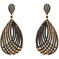 Latelita Women's Vortex Teardrop Earring Black Cz