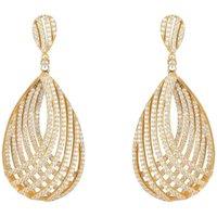 Latelita Women's Vortex Teardrop Earring Gold in White