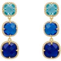 Latelita Women's Knightsbridge Earrings Gold Blues in Blue
