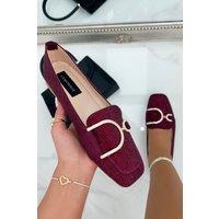 Love Lemonade Women's Crystal Imperial Suede Loafers Limited Edition in Red | Size: 5