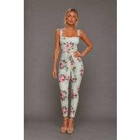 Vesper Women's Square Neck Slim Leg jumpsuit in Mint | Size: 10