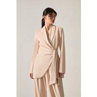 James Lakeland Women's Cream Side Sash Blazer | Size: 10