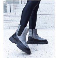 Love Lace Women's Galvanis Insulated Snow Boots with Zipper Easy On Off-Warm in Grey | Size: 5.5