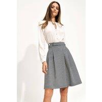 Love Lace Women's High Waist Expandable Skirt with Belt in Black | Size: 44