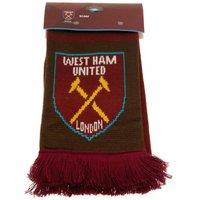 West Ham United FC Men's West Ham FC Official Football Jacquard Nero Design Scarf in Red