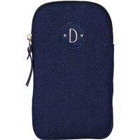 History & Heraldry Women's Pre-personalised Phone Bag With Strap - D - Over 70 Titles in Blue