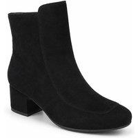 Spot On Women's Block Heel Ankle Boots in Jet Black | Size: 5