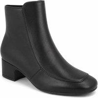 Spot On Women's Block Heel Ankle Boots in True Black | Size: 5