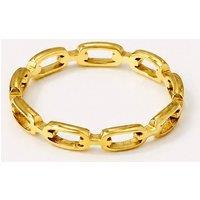 Serla Women's Gold Plated Link Ring | Size: N