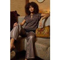 Roman Women's Zig Zag Print Bubble Hem Top | Size: 10