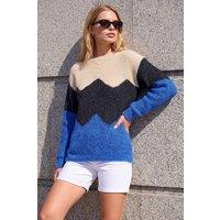 Roman Women's Fluffy Sparkle Knit Jumper in Blue | Size: 10