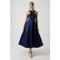 Coast Women's Cross Neck Twill Bridesmaid Dress in Navy | Size: 10
