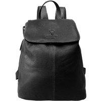 Woodland Leathers Women's Women's Leather Anti-Theft Backpack in Black