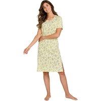 Chums Women's Pack Of 3 Short Sleeve Print Nightdresses in Yellow | Size: 12-14