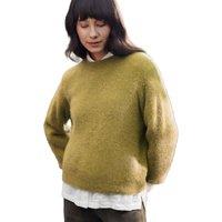 Celtic & Co Women's Crew Neck Alpaca Sweater in Olive | Size: XS/S
