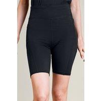 Enorsia Women's High Waisted Active Shorts in Black | Size: 14