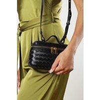 Where's That From Women's Falyse Woven Box Grab Bag in Black