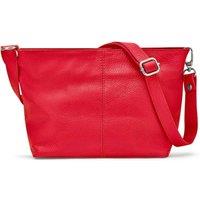 Woodland Leathers Women's Genuine Italian Leather Handbag Shoulder Bag in Red