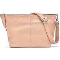 Woodland Leathers Women's Genuine Italian Leather Handbag Shoulder Bag in Nude
