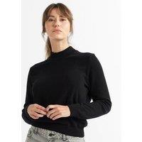 Alse Studio Women's Premium Quality 100% Cotton Turtle Neck Long Sleeve Jumper in Black | Size: Large