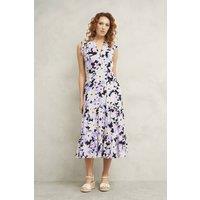 Hobbs London Women's Shauna Sleeveless Midi Dress in Midnight | Size: 8