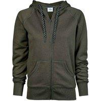TEE JAYS Women's Fashion Zip Hoodie in Green | Size: Small