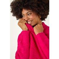 Roman Women's Pointelle Stitch Knit Jumper in Fuchsia | Size: 20