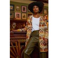Roman Women's Jacquard Knit Cardigan in Beige | Size: 10