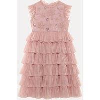 Phase Eight Girl's Raya Beaded Dress in Dusty Pink | Size: 3-4 Years