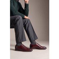 Oswin Hyde Men's Oakley Leather Wingtip Brogue in Burgundy | Size: 10
