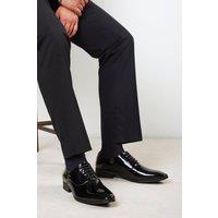 Where's That From Men's 'Liam' Oxford Lace Up Formal Work Shoes in Jet Black | Size: 12