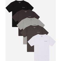 Nicce Men's 5-Pack 100% Cotton Crew Neck Night T-Shirts in Assorted Colours | Size: Large