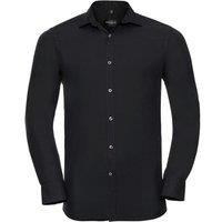 Russell Collection Men's Ultimate Stretch Long-Sleeved Shirt in Black | Size: XL