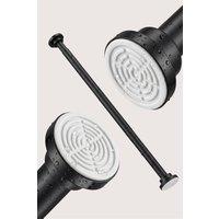 Living and Home Stainless Steel Telescopic Curtain Rod in Black | Size: 90 cm