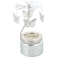Garden Sanctuary Rotating Carousel Scented Candle in Silver