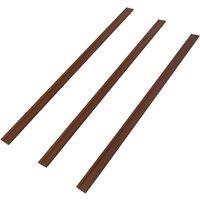 Living and Home 3 Pcs Brown Garden Fence PVC Privacy Screen Panel Slat Strips Fixing