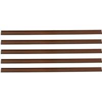 Living and Home 5 Pcs Brown Garden Fence PVC Privacy Screen Panel Slat Strips Fixing