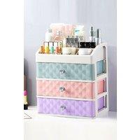 Living and Home 4 Tier Cosmetic Storage Makeup Organizer Box for Dresser Bathroom Bedroom