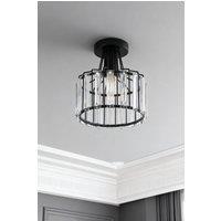 Living and Home E27 exquisite Crystal Ceiling Light in Black