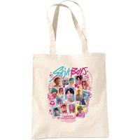 Netflix Kpop Demon Hunters Sajas Soda Pop Doodles Grocery Travel Reusable Tote in Natural