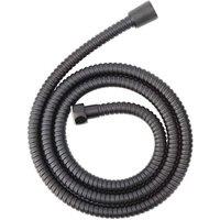 Nes Home Black 1.2m Stainless Steel Flexible Shower Bidet Hose Double Interlock in Silver