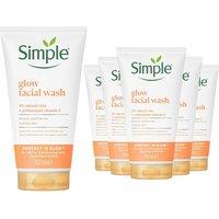 Simple Brightening Clay Face Wash 6x150ml in White | Size: 150ml