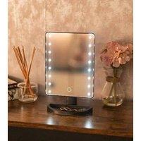 Marco Paul LED Light Up Black Table Top Hollywood Style Vanity Mirror