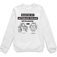 Beetlejuice Official Wanted Poster Sweatshirt - White | Size: Large
