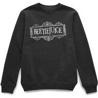 Beetlejuice Official White Logo Sweatshirt - Black | Size: 2XL