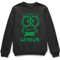 Cartoon Network Official Dexters Lab Green Genius Sweatshirt - Black | Size: Large