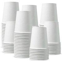 ECONX 7oz Disposable Single Wall Paper Cups Cold Coffee Drinks Takeaway Cups in White | Size: 200 Pieces