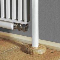 Marco Paul Set of 2 Wooded Radiator Pipe Collars in Brown | Size: 10000mm x 520mm