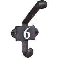 Gifts Direct 2 U Heavy Duty Cast Iron Hook Number 6 in Black